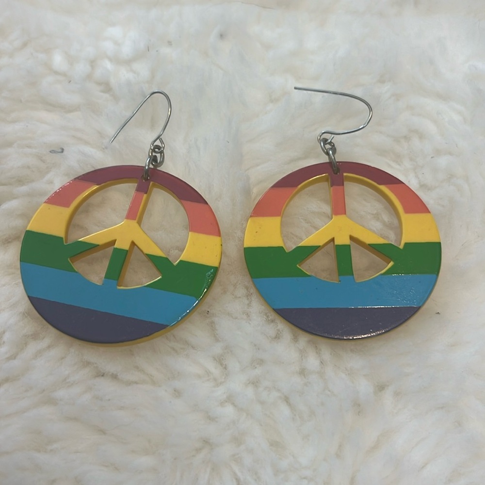 Rainbow Peace Earrings, LBGT+